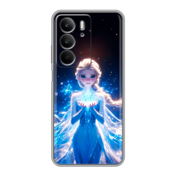 Силиконовый чехол на Realme C75 с принтом Холодное сердце Frozen Силиконовый чехол на Realme C75 с принтом Холодное сердце Frozen