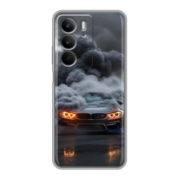 Силиконовый чехол на Realme C75 с принтом BMW БМВ