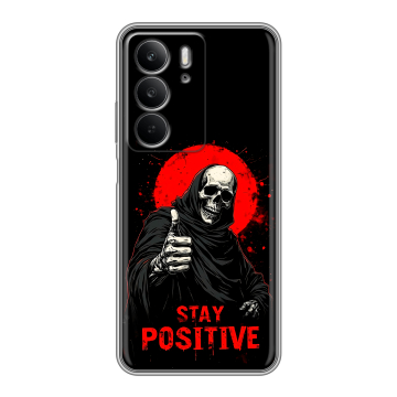 Силиконовый чехол на Realme C75 с принтом смешной скелет Силиконовый чехол на Realme C75 с принтом смешной скелет