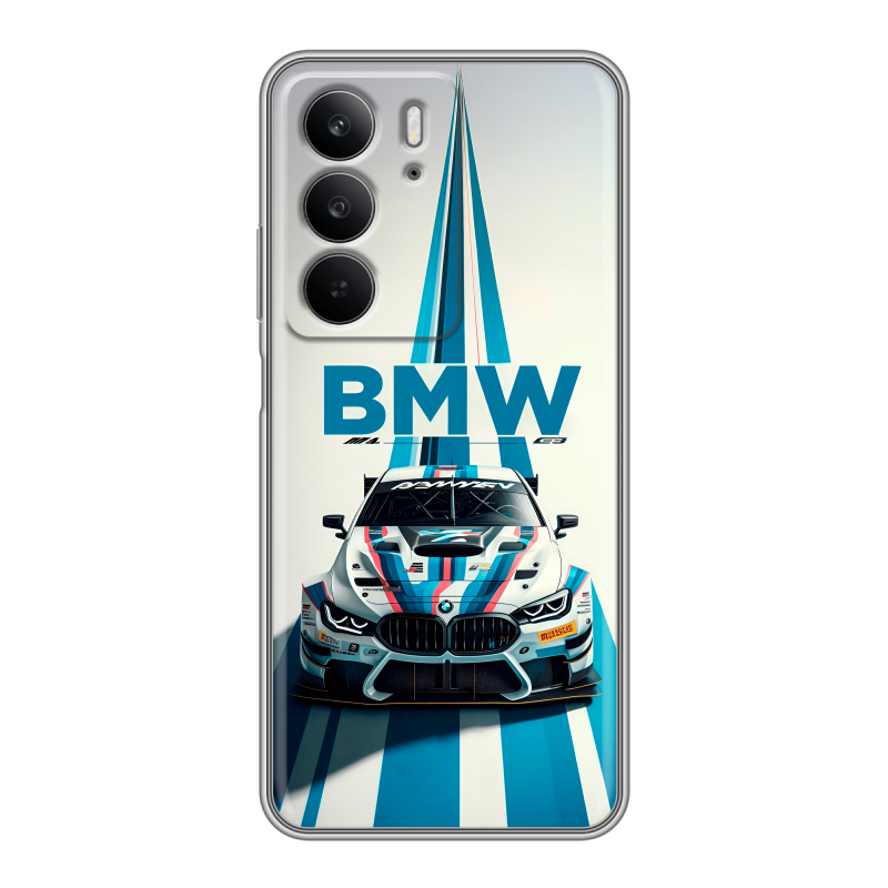 Силиконовый чехол на Realme C75 с принтом БМВ BMW Силиконовый чехол на Realme C75 с принтом БМВ BMW