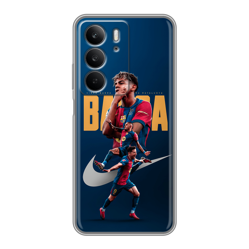 Силиконовый чехол на Realme C75 с принтом Барселона Barca Yamal Силиконовый чехол на Realme C75 с принтом Барселона Barca Yamal