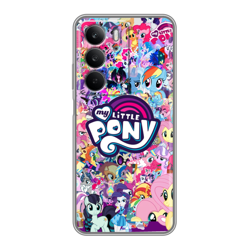 Силиконовый чехол на Realme C75 с принтом My little pony Дружба чудо Силиконовый чехол на Realme C75 с принтом My little pony Дружба чудо