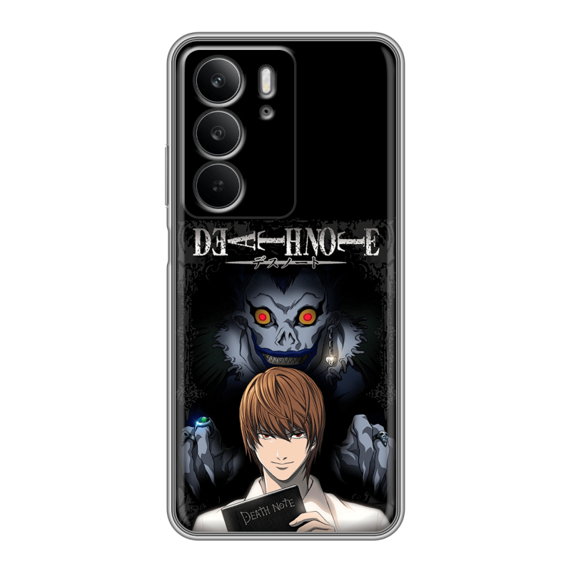 Силиконовый чехол на Realme C75 с принтом Death note Тетрадь смерти Силиконовый чехол на Realme C75 с принтом Death note Тетрадь смерти