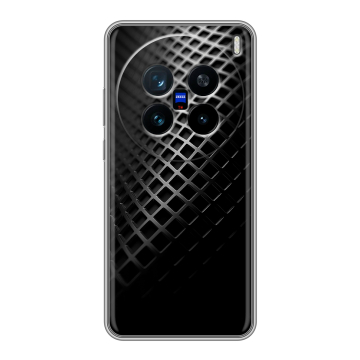 Силиконовый чехол на Vivo X200 с принтом Текстура металла