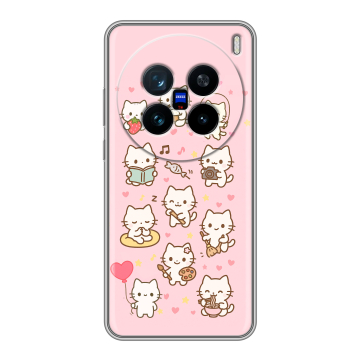 Силиконовый чехол на Vivo X200 с принтом Hello Kitty Хелоу Кити