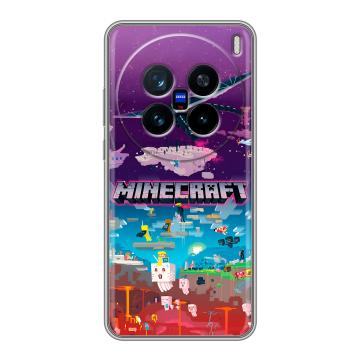 Силиконовый чехол на Vivo X200 с принтом Майнкрафт Minecraft
