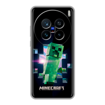 Силиконовый чехол на Vivo X200 с принтом Майнкрафт Minecraft