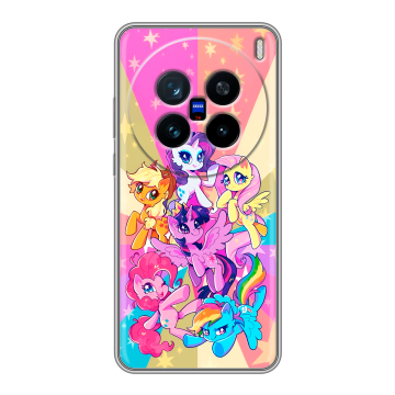 Силиконовый чехол на Vivo X200 с принтом My little pony Дружба чудо