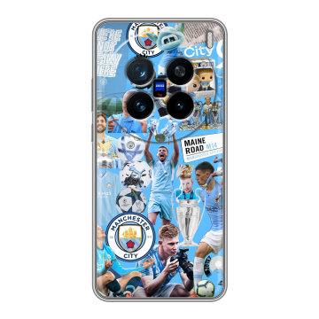 Силиконовый чехол на Vivo X200 с принтом Man City Манчестер Сити