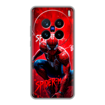 Силиконовый чехол на Vivo X200 с принтом Spiderman Человек паук Силиконовый чехол на Vivo X200 с принтом Spiderman Человек паук