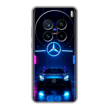 Силиконовый чехол на Vivo X200 с принтом Mercedes Мерседес