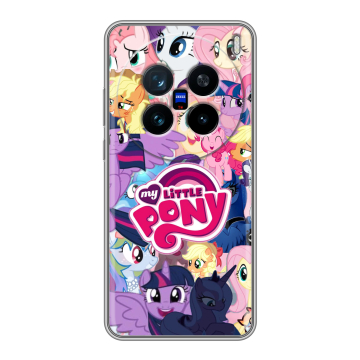 Силиконовый чехол на Vivo X200 с принтом My little pony Дружба чудо