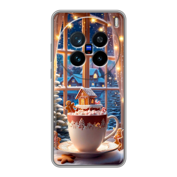 Силиконовый чехол на Vivo X200 с принтом Новый год