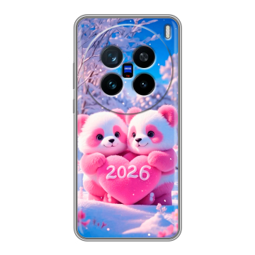 Силиконовый чехол на Vivo X200 с принтом Новый год