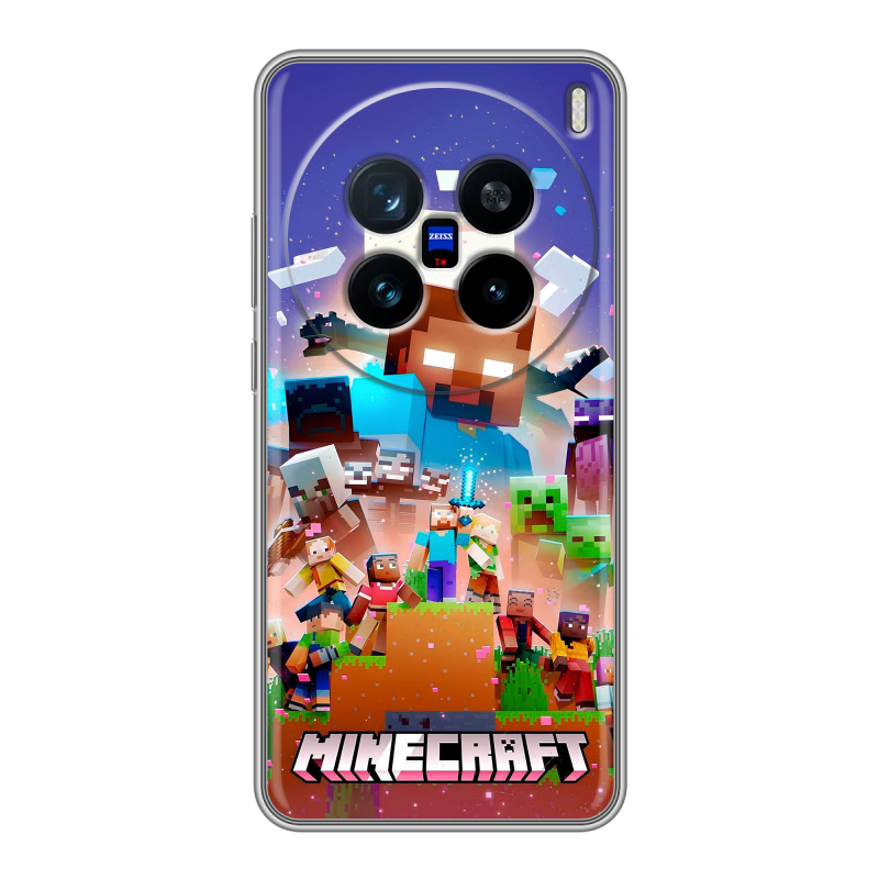 Силиконовый чехол на Vivo X200 с принтом Майнкрафт Minecraft Силиконовый чехол на Vivo X200 с принтом Майнкрафт Minecraft