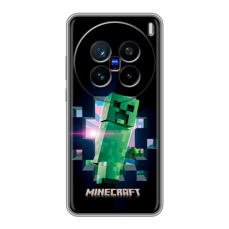 Силиконовый чехол на Vivo X200 с принтом Майнкрафт Minecraft Силиконовый чехол на Vivo X200 с принтом Майнкрафт Minecraft