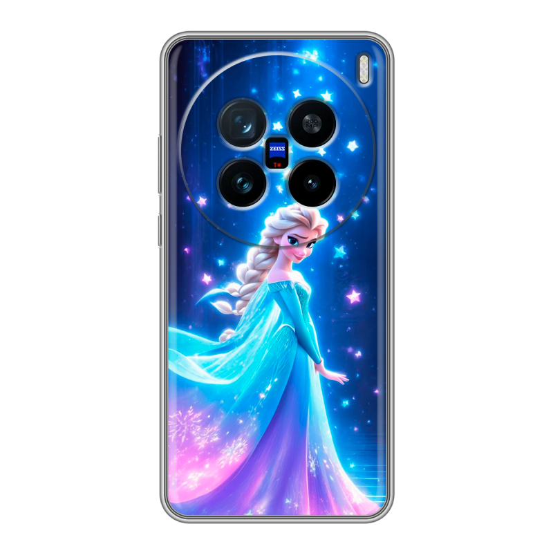 Силиконовый чехол на Vivo X200 с принтом Холодное сердце Frozen Силиконовый чехол на Vivo X200 с принтом Холодное сердце Frozen