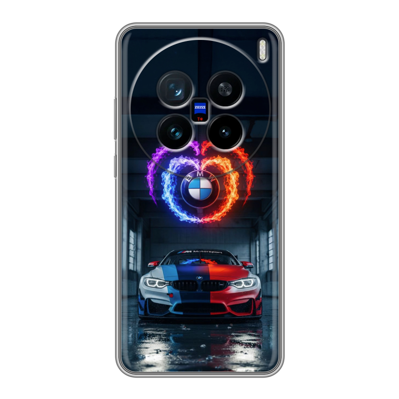 Силиконовый чехол на Vivo X200 с принтом BMW БМВ Силиконовый чехол на Vivo X200 с принтом BMW БМВ