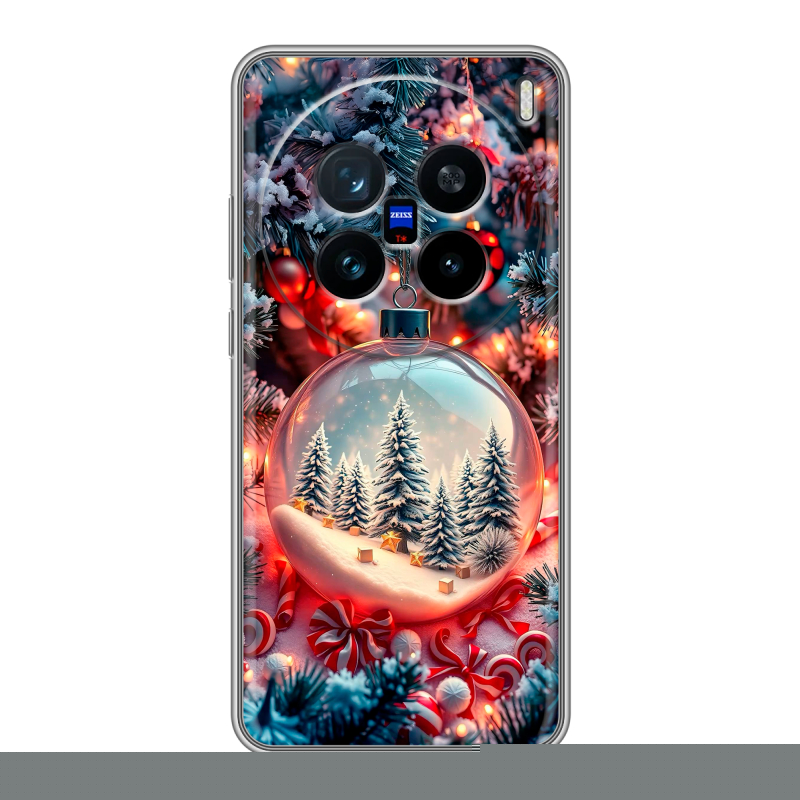 Силиконовый чехол на Vivo X200 с принтом Новый год Силиконовый чехол на Vivo X200 с принтом Новый год