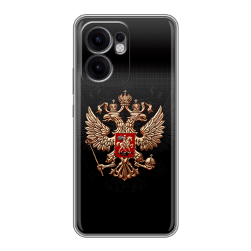 Силиконовый чехол на OPPO Reno 13F с принтом Герб России Силиконовый чехол на OPPO Reno 13F с принтом Герб России