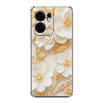 Силиконовый чехол на OPPO Reno13 F с принтом Цветы Силиконовый чехол на OPPO Reno13 F с принтом Цветы
