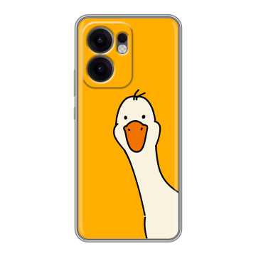 Силиконовый чехол на OPPO Reno13 F с принтом Утка