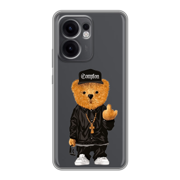 Силиконовый чехол на OPPO Reno13 F с принтом Мишка