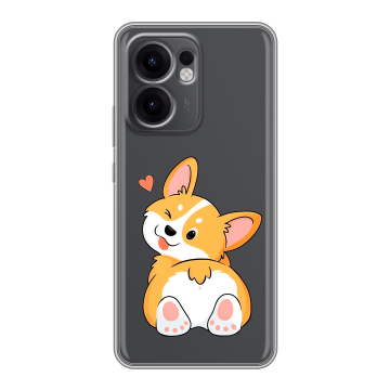 Силиконовый чехол на OPPO Reno13 F с принтом Корги