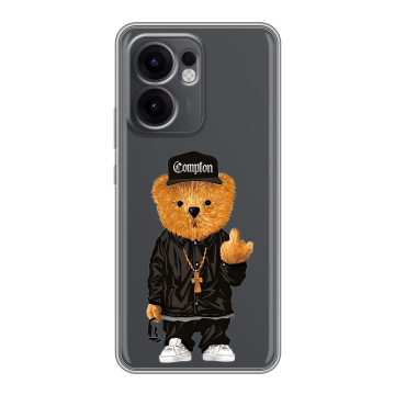 Силиконовый чехол на OPPO Reno13 F с принтом Плюшевый медведь