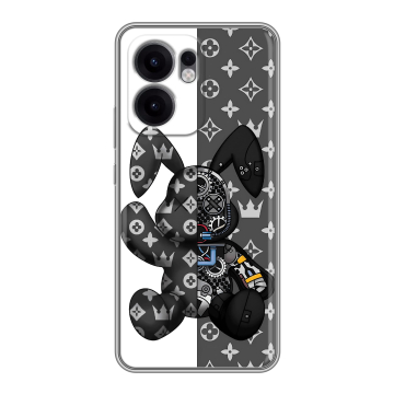 Силиконовый чехол на OPPO Reno13 F с принтом Луи робот Силиконовый чехол на OPPO Reno13 F с принтом Луи робот