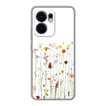 Силиконовый чехол на OPPO Reno13 F с принтом цветы