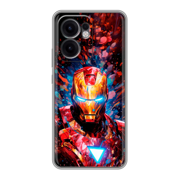 Силиконовый чехол на OPPO Reno13 F с принтом Железный человек Ironman Силиконовый чехол на OPPO Reno13 F с принтом Железный человек Ironman