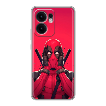 Силиконовый чехол на OPPO Reno13 F с принтом Дедпул Deadpool