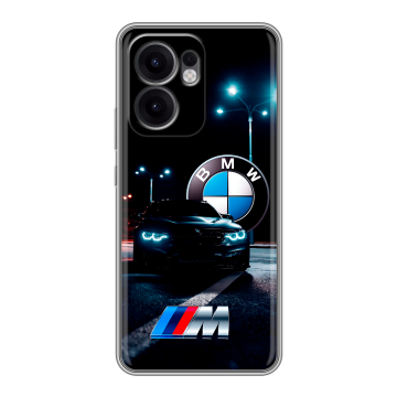 Силиконовый чехол на OPPO Reno13 F с принтом БМВ BMW