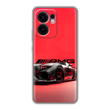 Силиконовый чехол на OPPO Reno13 F с принтом Мерседес Mercedes AMG