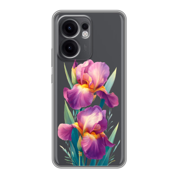 Силиконовый чехол на OPPO Reno13 F с принтом Цветы орхидеи