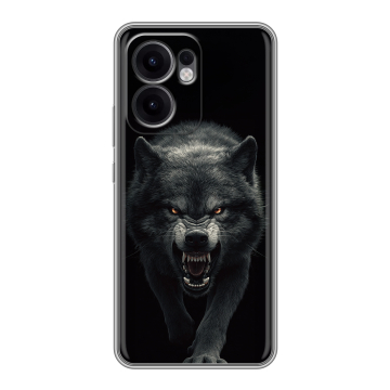 Силиконовый чехол на OPPO Reno13 F с принтом Волк Силиконовый чехол на OPPO Reno13 F с принтом Волк