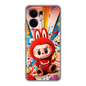 Силиконовый чехол на OPPO Reno13 F с принтом Labubu Лабубу Силиконовый чехол на OPPO Reno13 F с принтом Labubu Лабубу