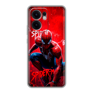 Силиконовый чехол на OPPO Reno13 F с принтом Spiderman Человек паук