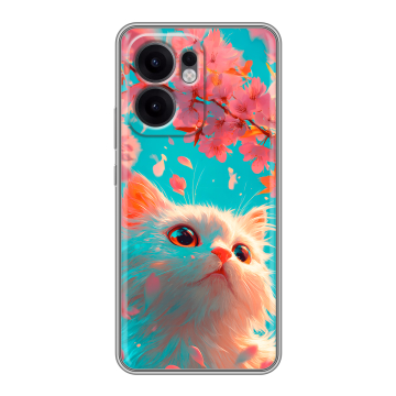 Силиконовый чехол на OPPO Reno13 F с принтом Красивый кот