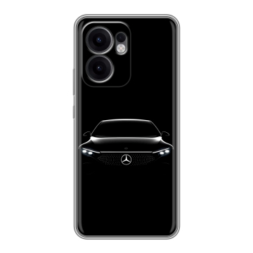 Силиконовый чехол на OPPO Reno13 F с принтом Mercedes Мерседес Силиконовый чехол на OPPO Reno13 F с принтом Mercedes Мерседес