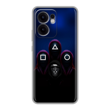 Силиконовый чехол на OPPO Reno13 F с принтом Игра Кальмара
