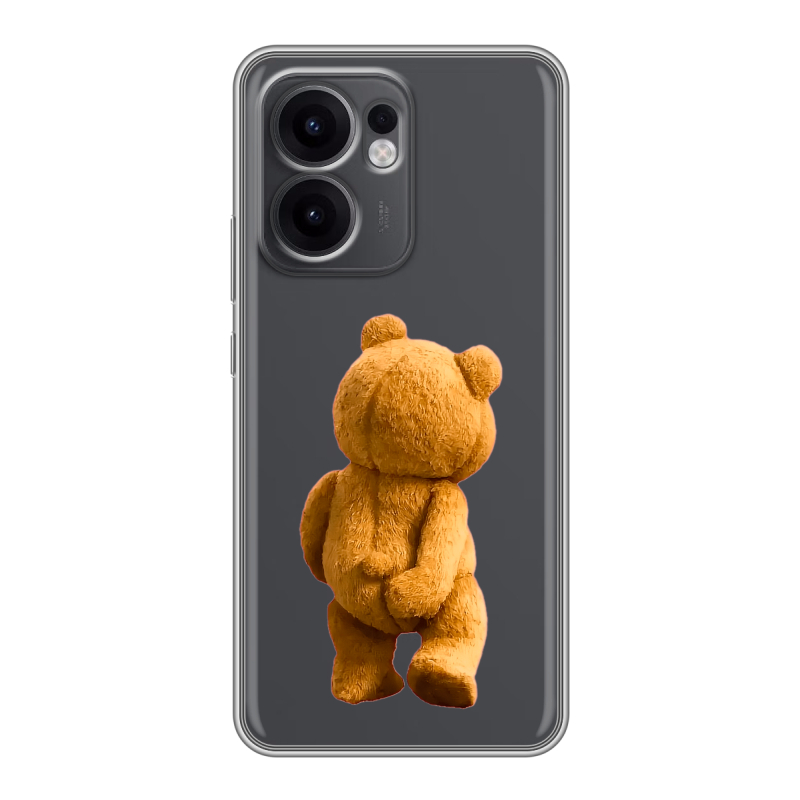 Силиконовый чехол на OPPO Reno13 F с принтом Медведь Силиконовый чехол на OPPO Reno13 F с принтом Медведь