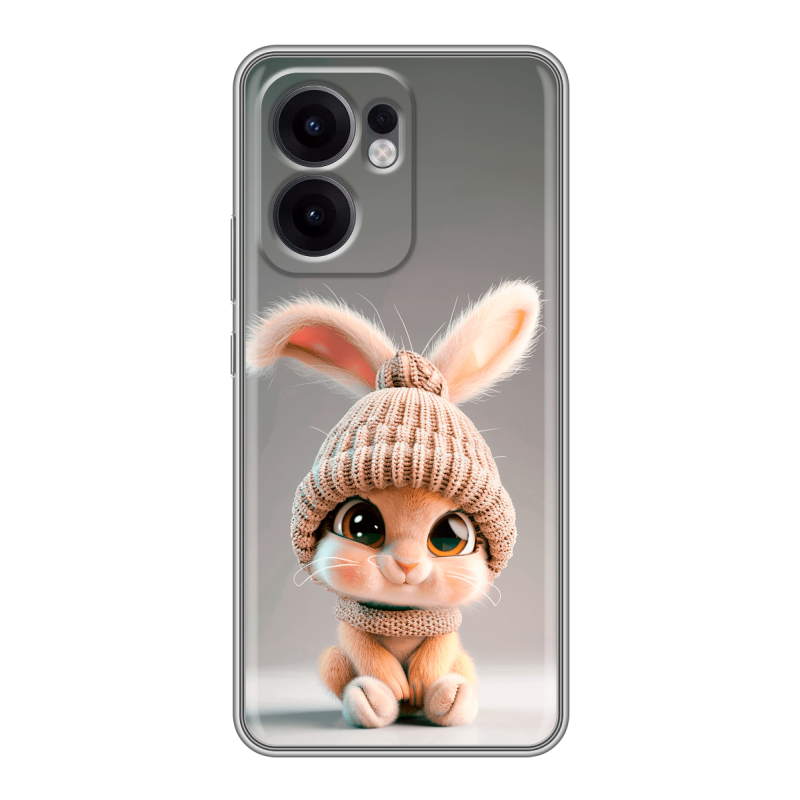 Силиконовый чехол на OPPO Reno13 F с принтом Кролик Силиконовый чехол на OPPO Reno13 F с принтом Кролик