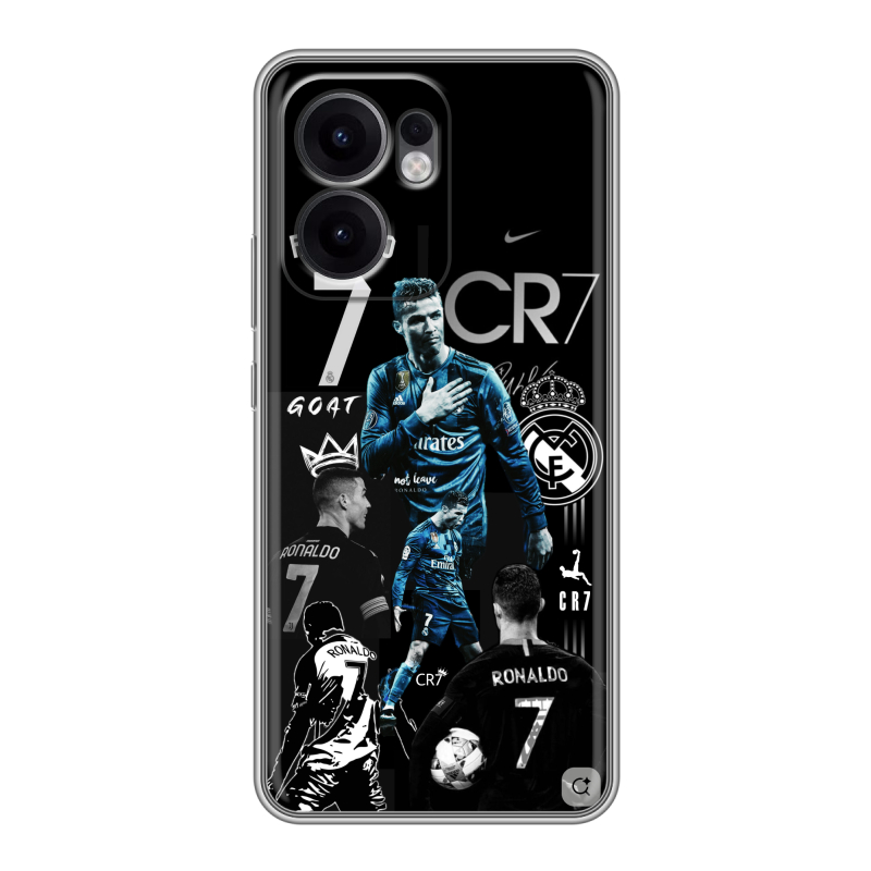 Силиконовый чехол на OPPO Reno13 F с принтом Реал Роналдо Силиконовый чехол на OPPO Reno13 F с принтом Реал Роналдо