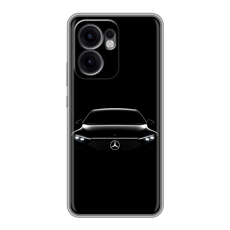 Силиконовый чехол на OPPO Reno13 F с принтом Mercedes Мерседес Силиконовый чехол на OPPO Reno13 F с принтом Mercedes Мерседес
