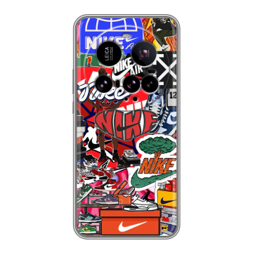 Силиконовый чехол на Xiaomi 15 Ultra с принтом Найк Nike яркий
