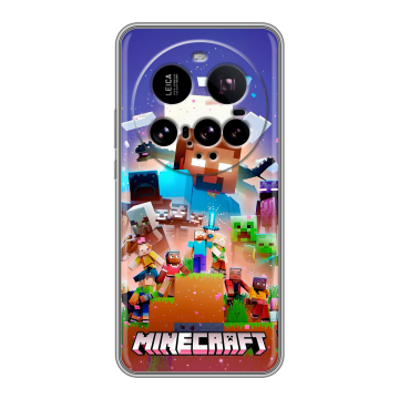 Силиконовый чехол на Xiaomi 15 Ultra с принтом Майнкрафт Minecraft Силиконовый чехол на Xiaomi 15 Ultra с принтом Майнкрафт Minecraft
