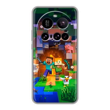 Силиконовый чехол на Xiaomi 15 Ultra с принтом Майнкрафт Minecraft Силиконовый чехол на Xiaomi 15 Ultra с принтом Майнкрафт Minecraft