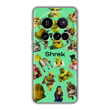 Силиконовый чехол на Xiaomi 15 Ultra с принтом Шрек Shrek